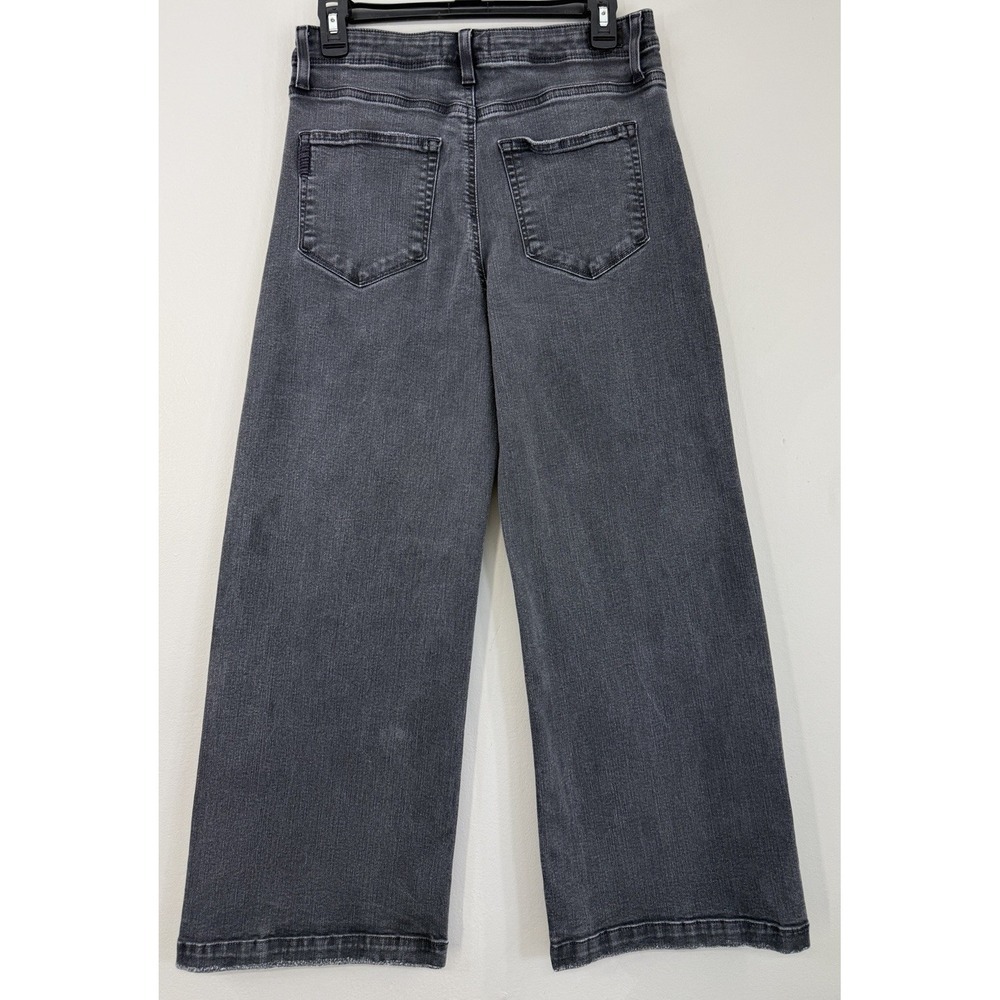 PAIGE - Black Wide-Leg Crop Jeans - 29